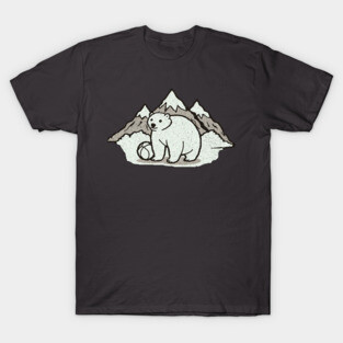 Mountains Polar Bear and Ball T-Shirt