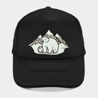 Mountains Polar Bear and Ball Hat