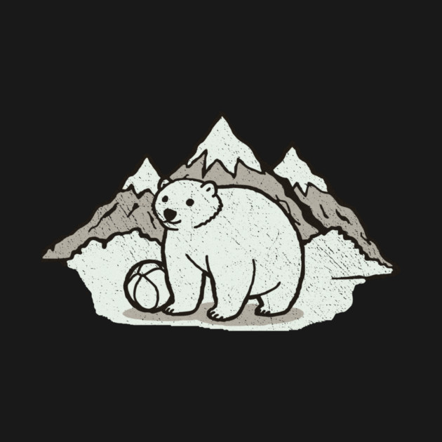 Mountains Polar Bear and Ball by DonWillisJrArt