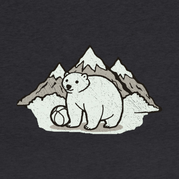 Mountains Polar Bear and Ball by DonWillisJrArt