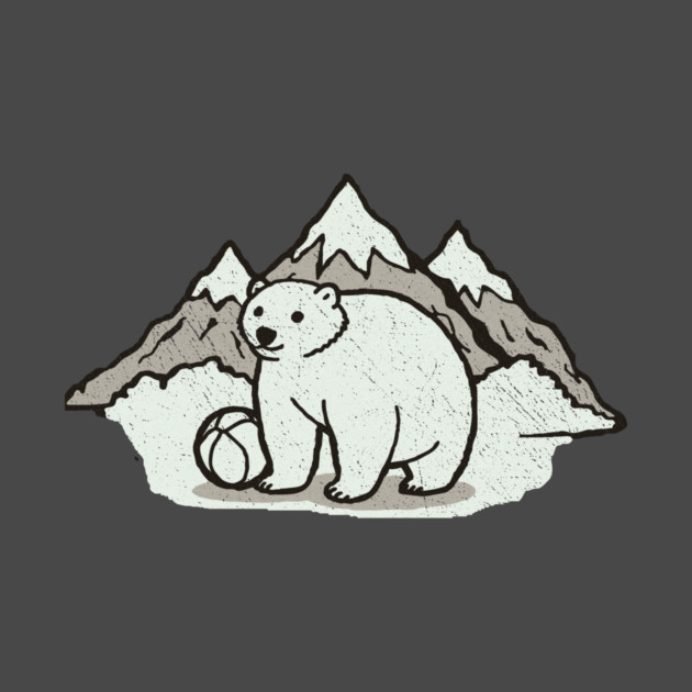 Mountains Polar Bear and Ball by DonWillisJrArt