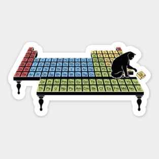 Felines Science Periodic Table Cat by Tobe Fonseca Sticker