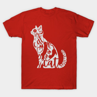Playful Cat Doodle Art - Cute & Funny T-Shirt