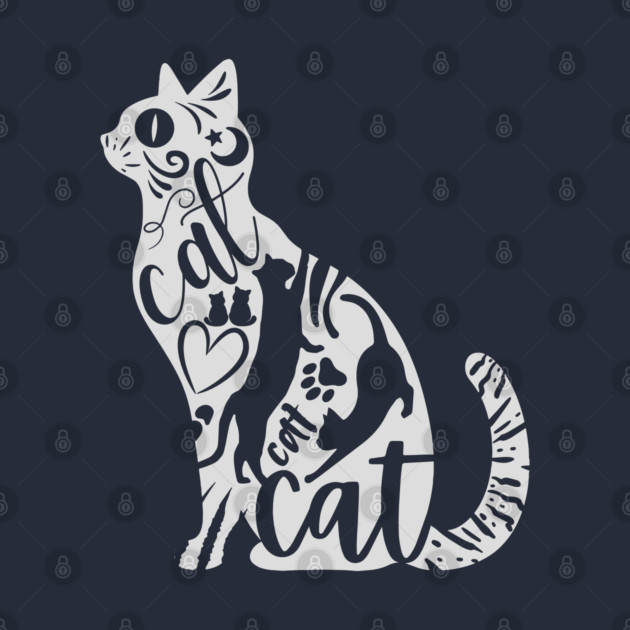 Playful Cat Doodle Art - Cute & Funny by TuncGK