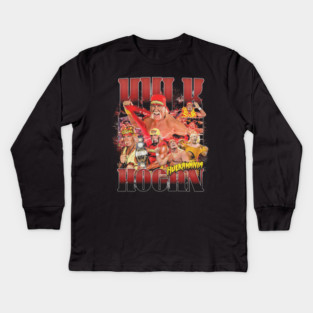 Hulk Hogan Hulkamania Kids Long Sleeve T-Shirt