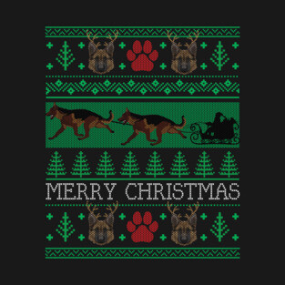 Christmas German Shepherd Dog Lovers Owners Ugly Christmas Sweater T-Shirt