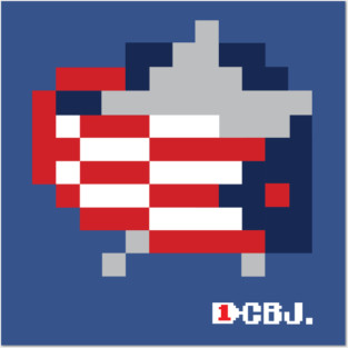 Blue Jackets Tecmo Bowl Logo Posters and Art