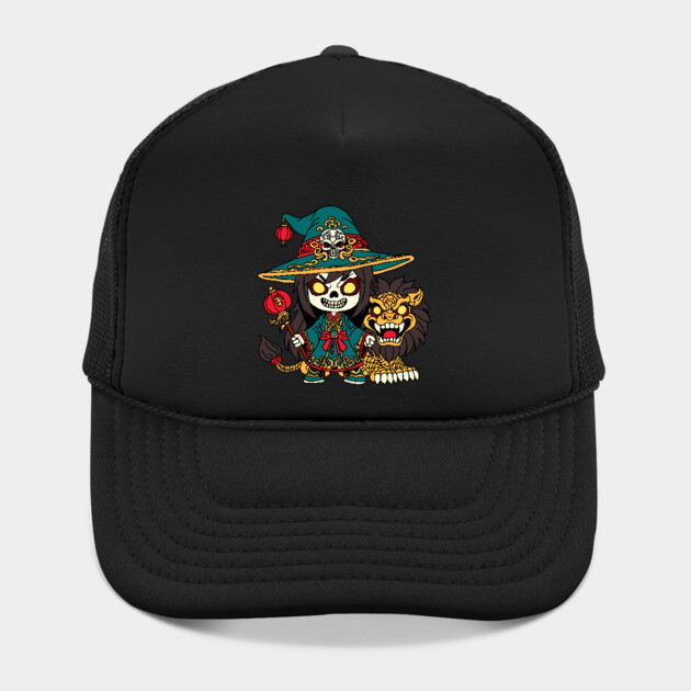 Cute Chinese New Years Witch and Lion by H. R. Sinclair