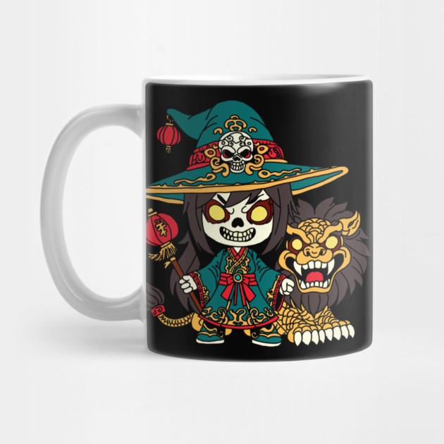 Cute Chinese New Years Witch and Lion by H. R. Sinclair