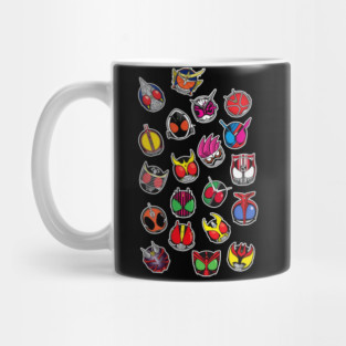 Kamen rider Heisei era dodle head chibi Mug
