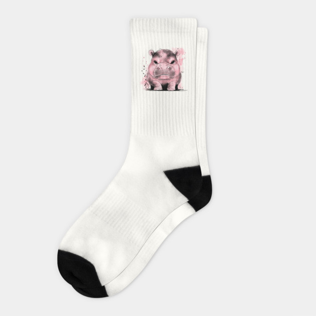 Grumpy Baby Hippo Socks by H. R. Sinclair