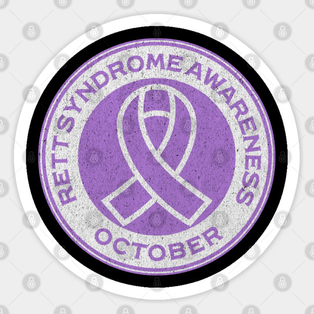 Rett Syndrome Awareness October Purple Rett Syndrome Ribbon Sticker by Yesteeyear