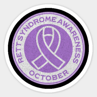Rett Syndrome Awareness October Purple Rett Syndrome Ribbon Magnet