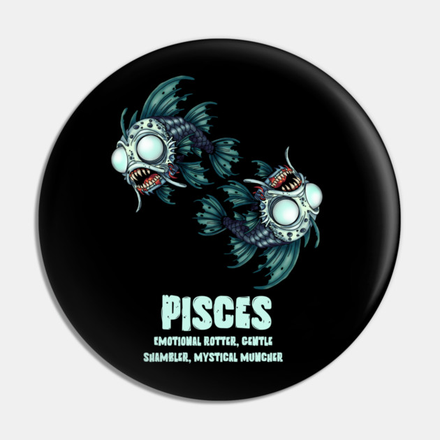 Pisces Zombie Pin by H. R. Sinclair