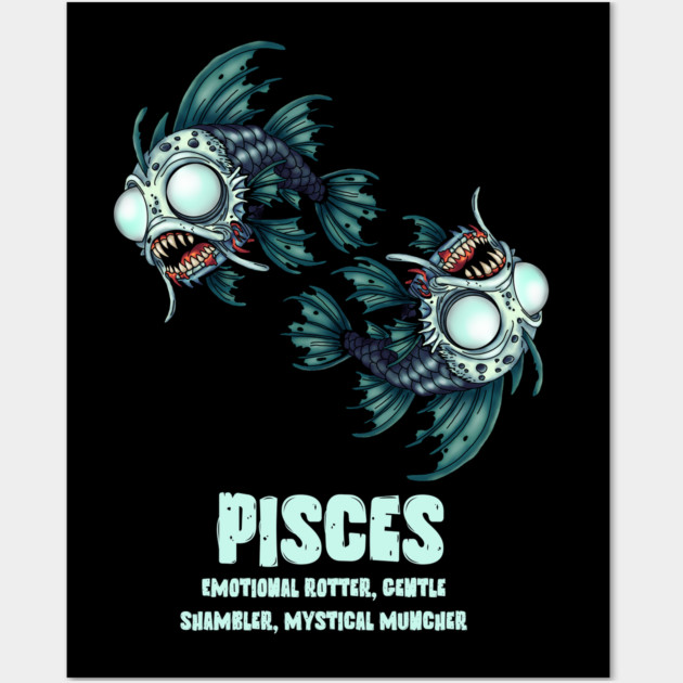 Pisces Zombie Wall Art by H. R. Sinclair