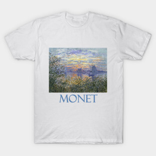 Boats Moored at Le Petit-Gennevilliers by Claude Monet T-Shirt