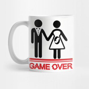 Funny Game Over Pregnancy Bachelor Stag Party Mug