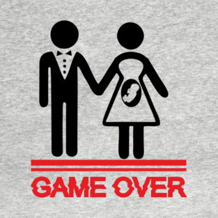 Funny Game Over Pregnancy Bachelor Stag Party T-Shirt