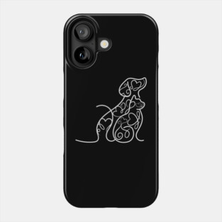 Cat & Dog Doodle - Hearts and Love Phone Case