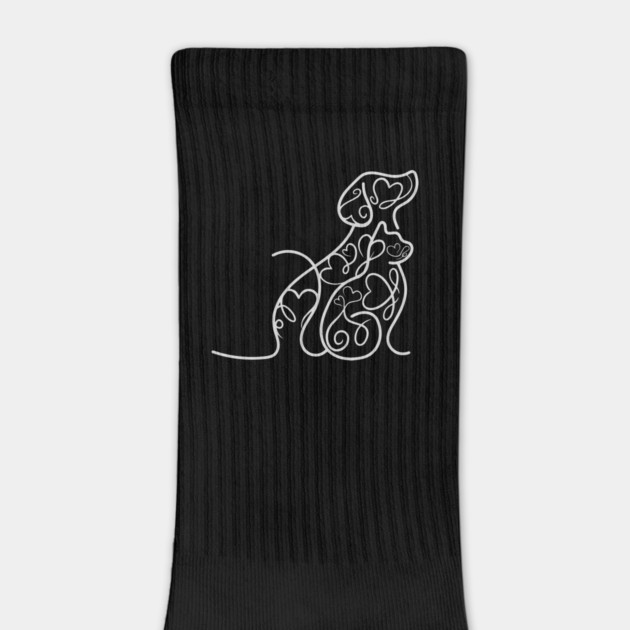 Cat & Dog Doodle - Hearts and Love by TuncGK