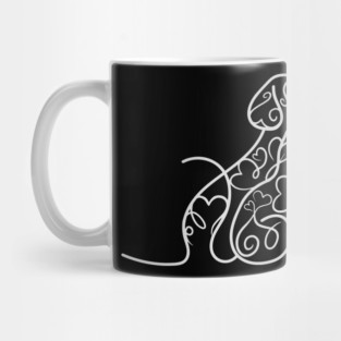 Cat & Dog Doodle - Hearts and Love Mug