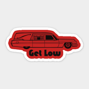 Lowrider Hearse Sticker