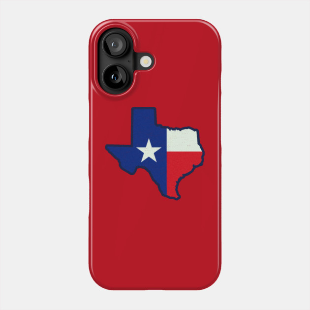 State Shape Texas Flag Phone Case by DonWillisJrArt