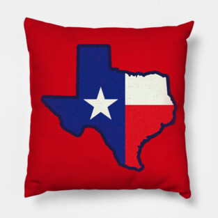 State Shape Texas Flag Pillow