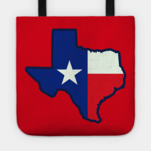 State Shape Texas Flag Tote