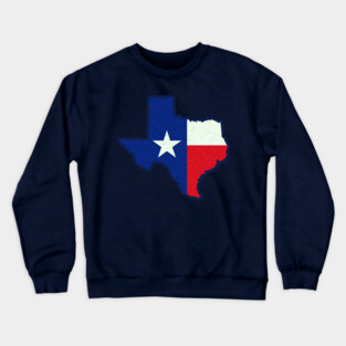 State Shape Texas Flag Crewneck Sweatshirt