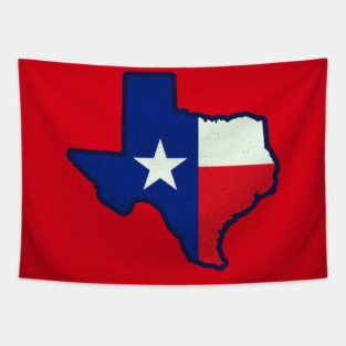 State Shape Texas Flag Tapestry