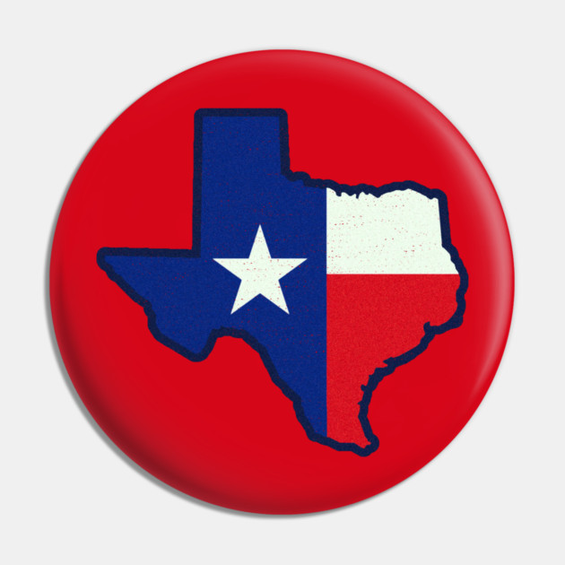 State Shape Texas Flag Pin by DonWillisJrArt