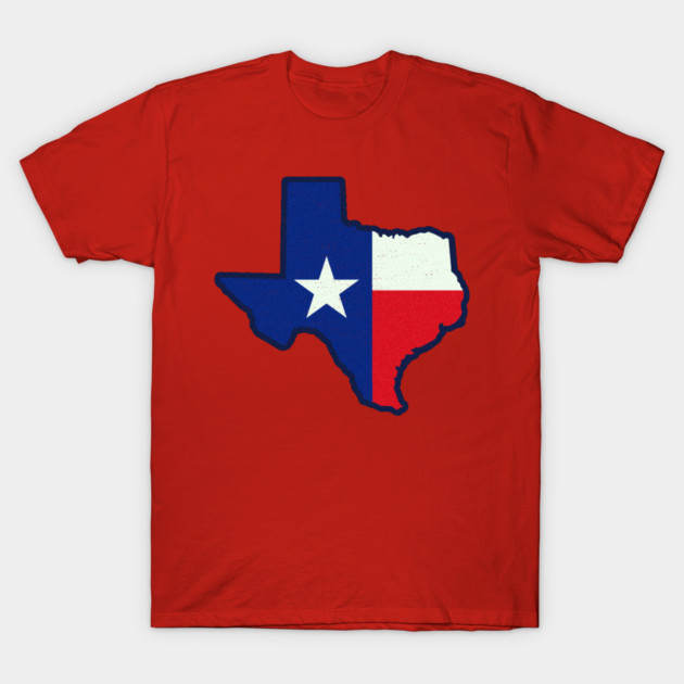 State Shape Texas Flag T-Shirt by DonWillisJrArt