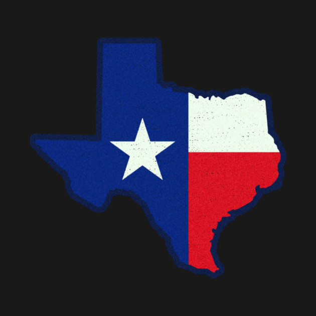 State Shape Texas Flag by DonWillisJrArt