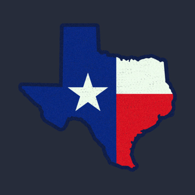 State Shape Texas Flag by DonWillisJrArt