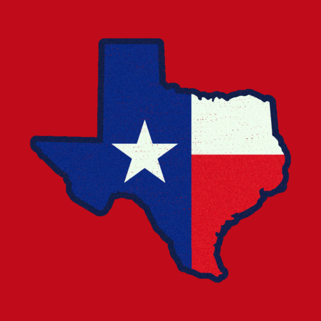 State Shape Texas Flag by DonWillisJrArt