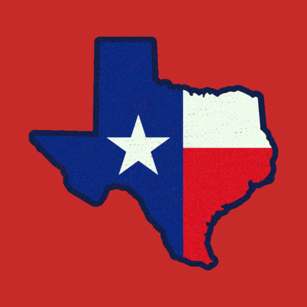 State Shape Texas Flag by DonWillisJrArt