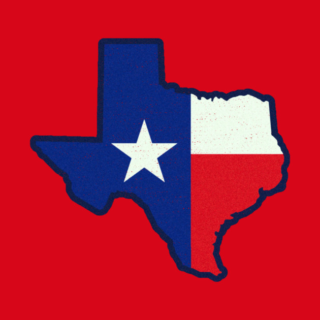 State Shape Texas Flag by DonWillisJrArt