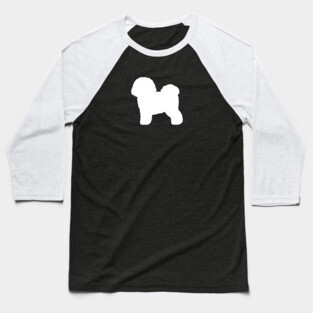 Bichon Frise Silhouette Baseball T-Shirt