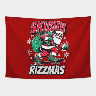 Skibidi Rizzmas Tapestry