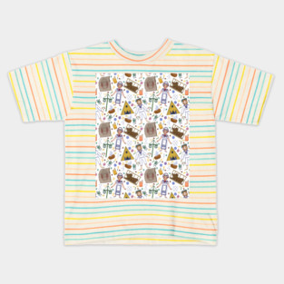 Midsommar Repeat Pattern #4 Kids T-Shirt