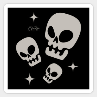 Creepy Skulls Sticker
