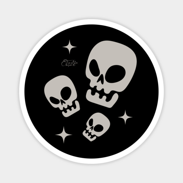 Creepy Skulls Magnet by Timeless Chaos
