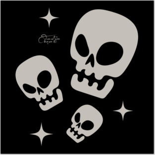 Creepy Skulls Posters and Art