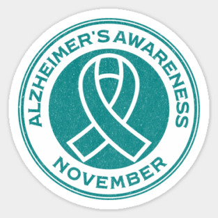 Alzheimer's Awareness November Emerald Green Ribbon Campaign Magnet
