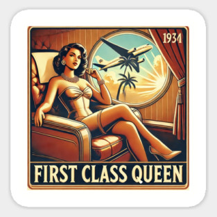 firstclassqueen retro Magnet