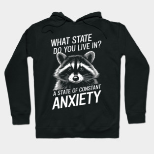 A State of Constant Anxiety Funny Mental Health Pun Hoodie