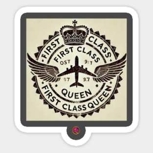 firstclassqueen Passport stamp Sticker