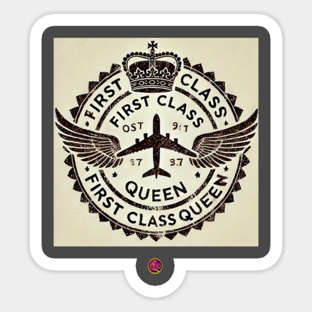 firstclassqueen Passport stamp Sticker by FirstClassQueen