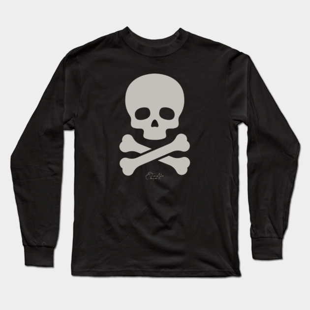 Skull and Cross Bones Long Sleeve T-Shirt by Timeless Chaos